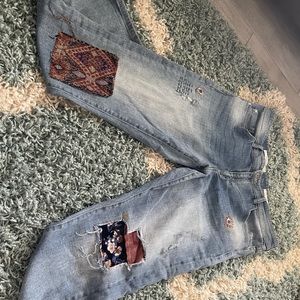 Size 14/32 Anthropologie patchwork jeans